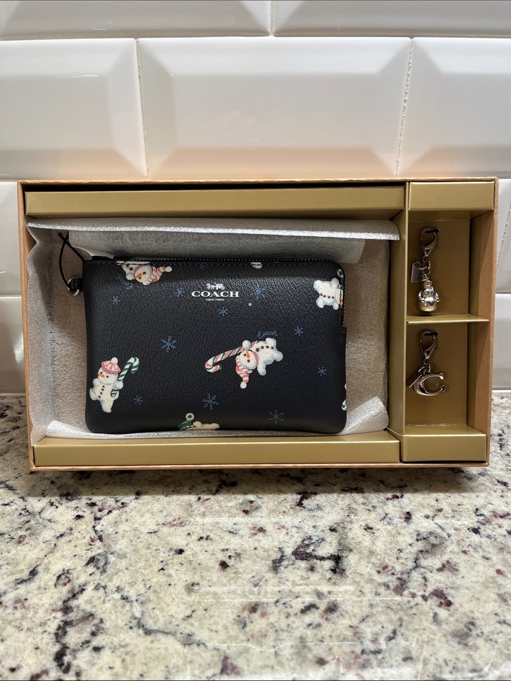 Coach Snowman Wristlet and Charms Boxed Set NWT in Box